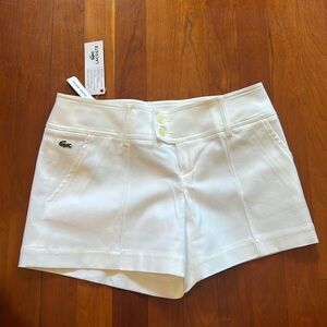 Brand new with tag Lacoste vintage white tennis shorts
